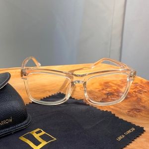 LINDA FARROW LUXE Wayfarer Translucent Optical Frames - NWOT